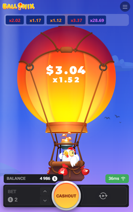 BalloniX Crash Spiel